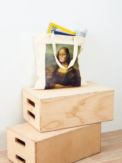 Mona Lisa Canvas Tote