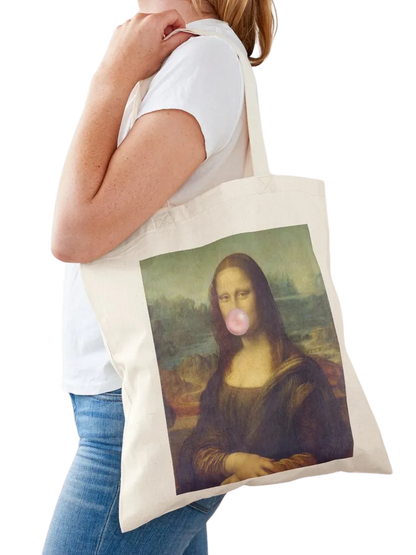 Mona Lisa Canvas Tote